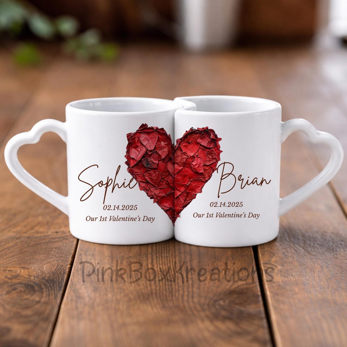 First Valentine’s Day Mug Set, Personalized Couple Mugs, Custom Names — free download