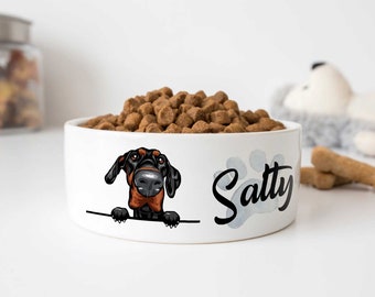 Customized Dog Bowl Personalized With Your Pet's Name Custom Name Dog Food Bowl Pet Bowl Gift For Dog Lovers Dog Mom Dog Dad Dog Parents