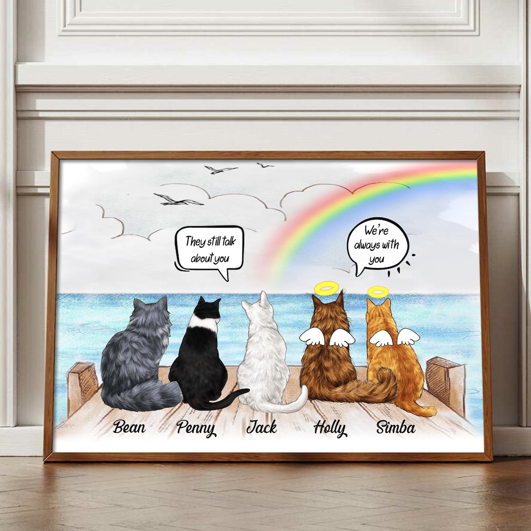 They Still Talk About You Cat Memorial Wall Art Personalized Cat