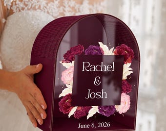 Personalized Floral Wedding Mailbox Keepsake Box