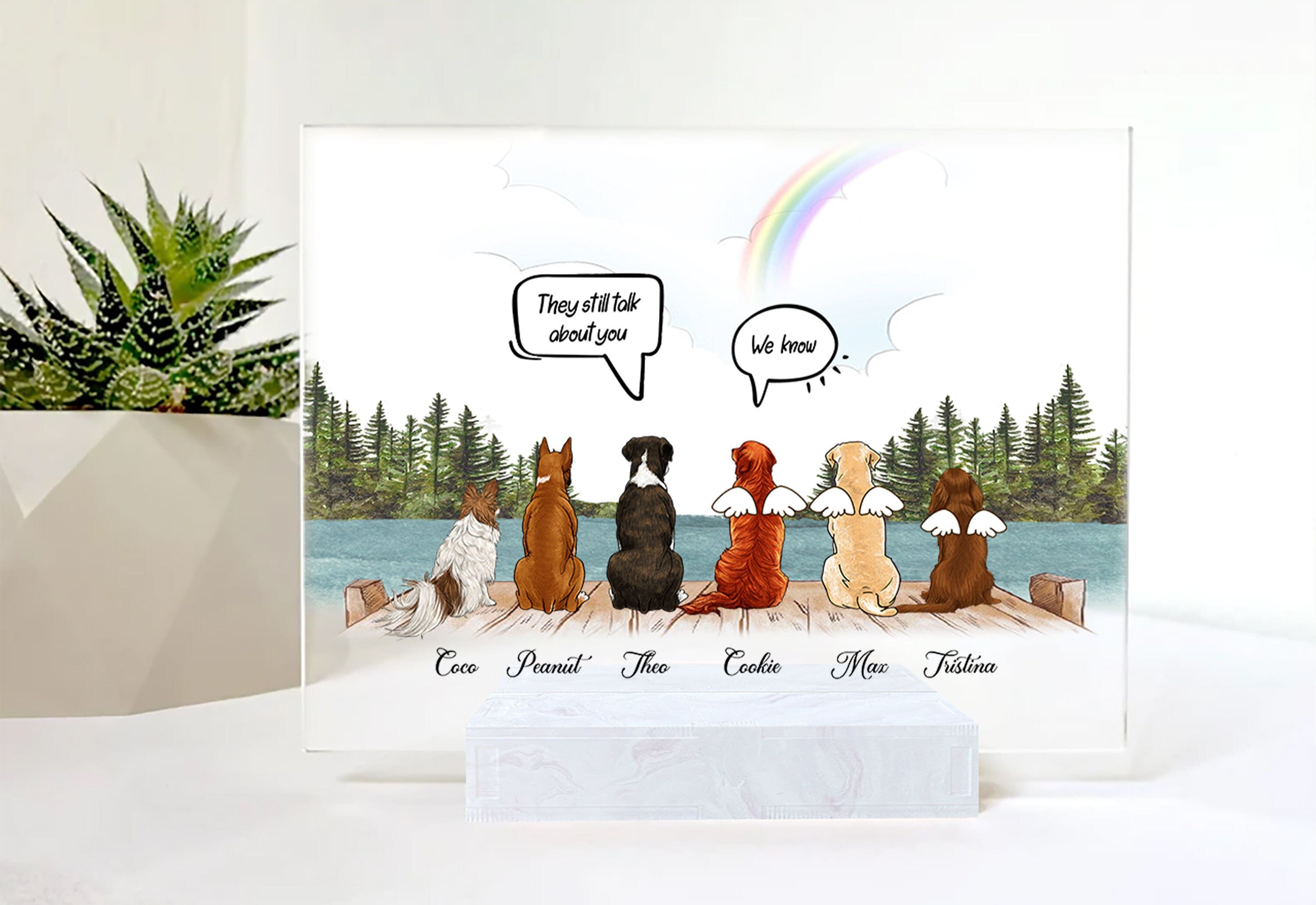 They Still Talk About You Dog Memorial Frame Personalized Dog Etsy