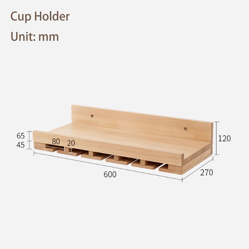 Wall Mounted Wine Rack, Floating Shelves, Home Wine Glass Rack, High ...
