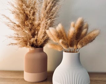 Jarrón Minimalista Impreso en 3D – Jarrones Decorativos Japandi y Neki en Colores y Tamaños Personalizados – Decoración Moderna PLA