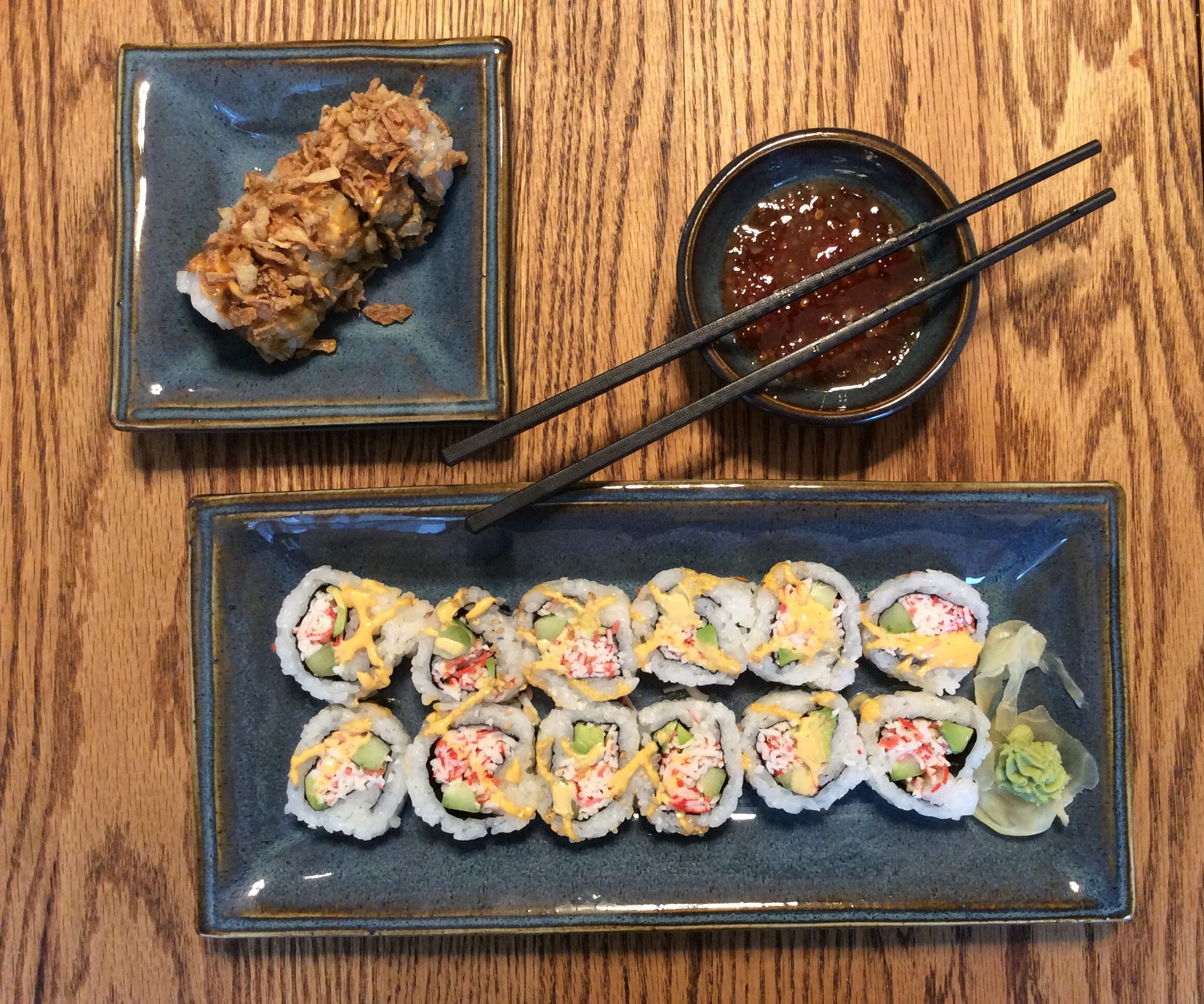 Handmade Pottery Sushi Serving Set twilight-ceramic 3-piece Sushi  Setrectangle Tray, Square Dish, and Dipping Bowlperfect Sushi Set - Etsy