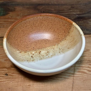 Single soup bowls--Handmade Ceramic soup/cereal bowl--Ivory Nutmeg--hand thrown pottery soup/cereal bowl-2 cup stoneware bowl--
