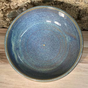 Handmade pottery Pasta Bowl--Twilight Blue Glaze--ceramic Salad Bowl--Large 5 cup Pasta Bowls--Stoneware Serving Bowl-