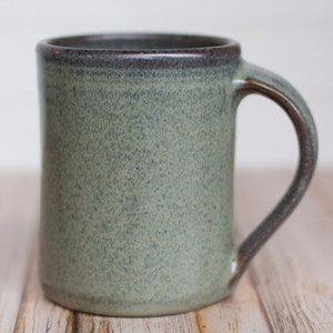 Large 14 oz Handmade Pottery Mug--Slate Glaze-- Stoneware clay mug--ceramic hand thrown large mug--pottery coffee mug-hot or cold beverage