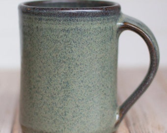 Handmade Stoneware Mug--Slate Glaze--14 oz Pottery Mug--Ceramic Coffee/Tea Cup