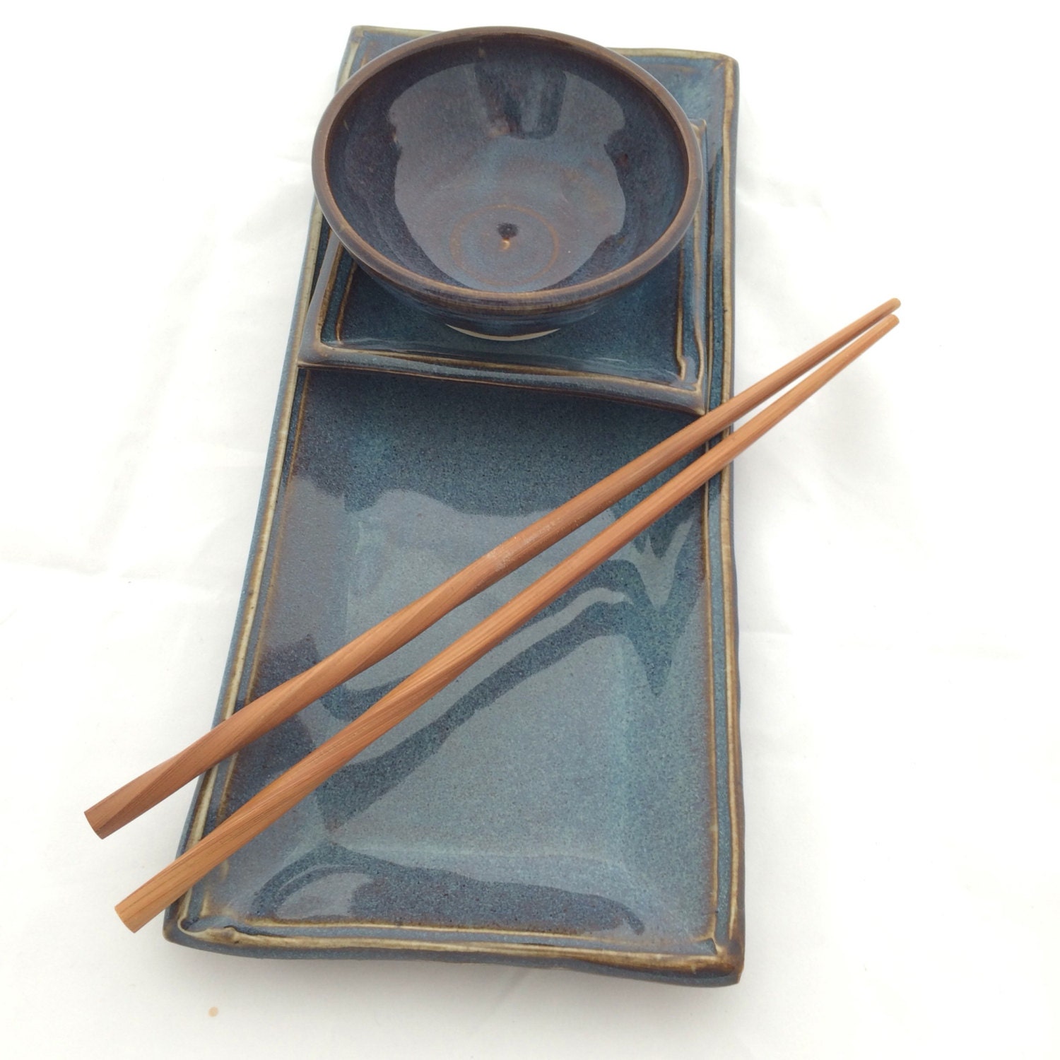 Sushi Serving Set Choose Your GlazeSushi Set hand made pottery Sushi