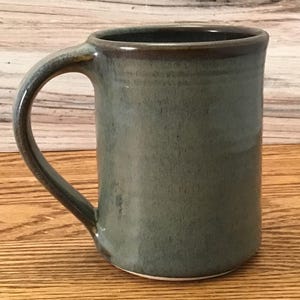 One handmade pottery mug--Slate--handcrafted 14 oz. ceramic mug--hand thrown stoneware coffee/tea mug--good for hot or iced beverages!