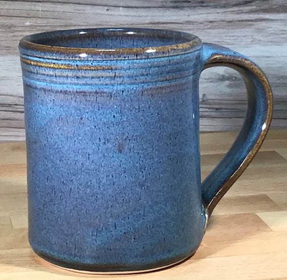 Handmade Ceramic Mug--twilight Blue--14 Oz Pottery Mug--stoneware Coffee  Cups - Etsy