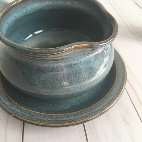 Gravy Boat Handmade Ceramic Gravy Boat With Serving Plate Etsy