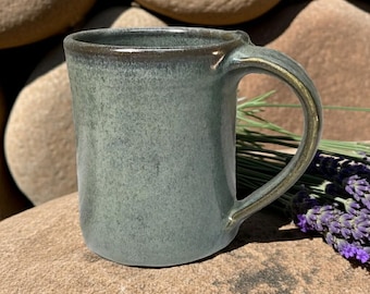 Handmade Pottery Mug-Slate-Ceramic 14 oz Mug-Stoneware Coffee Cup