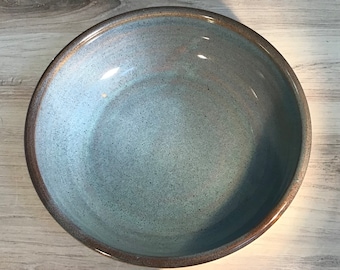 Handmade pottery Pasta Bowl--Twilight Blue Glaze-- StonewareSalad Bowl - Large 5 cup Pasta Bowls--Ceramic Serving Piece--