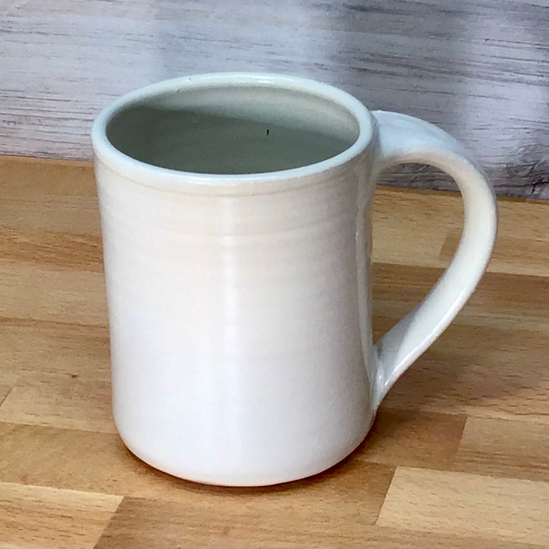 Large Handmade Ceramic Mugivory Hand Thrown 14ounce Stoneware Pottery