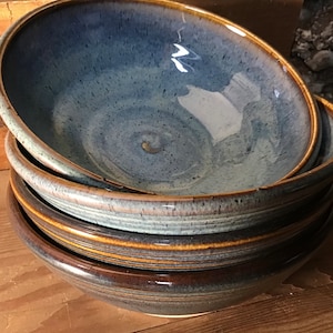 Set of 4 handmade pottery soup/cereal bowls-handcrafted ceramic bowls--CHOOSE YOUR GLAZE--2 cup hand thrown stoneware serving bowls--