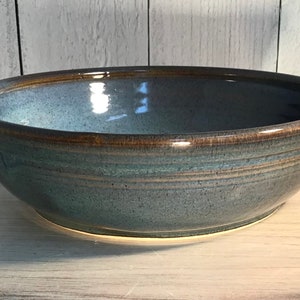 Pasta Bowl--Handmade Pottery--Twilight Blue-- Stoneware Pasta Bowl - Salad Serving Bowls- 5 cup capacity Pasta Serving Bowl--