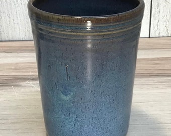 Handmade Ceramic Tumbler Cup --Twilight Blue- Ceramic Tumbler Cup -Handmade Stoneware pottery tumbler-16-ounce cup--READY TO SHIP