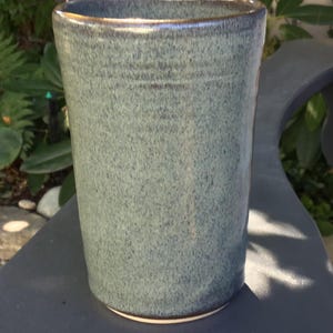 Single Ceramic Tumbler Cup--Slate Glaze--Handmade Ceramic Tumbler--Handmade pottery tumbler cup--16-ounce stoneware cup--
