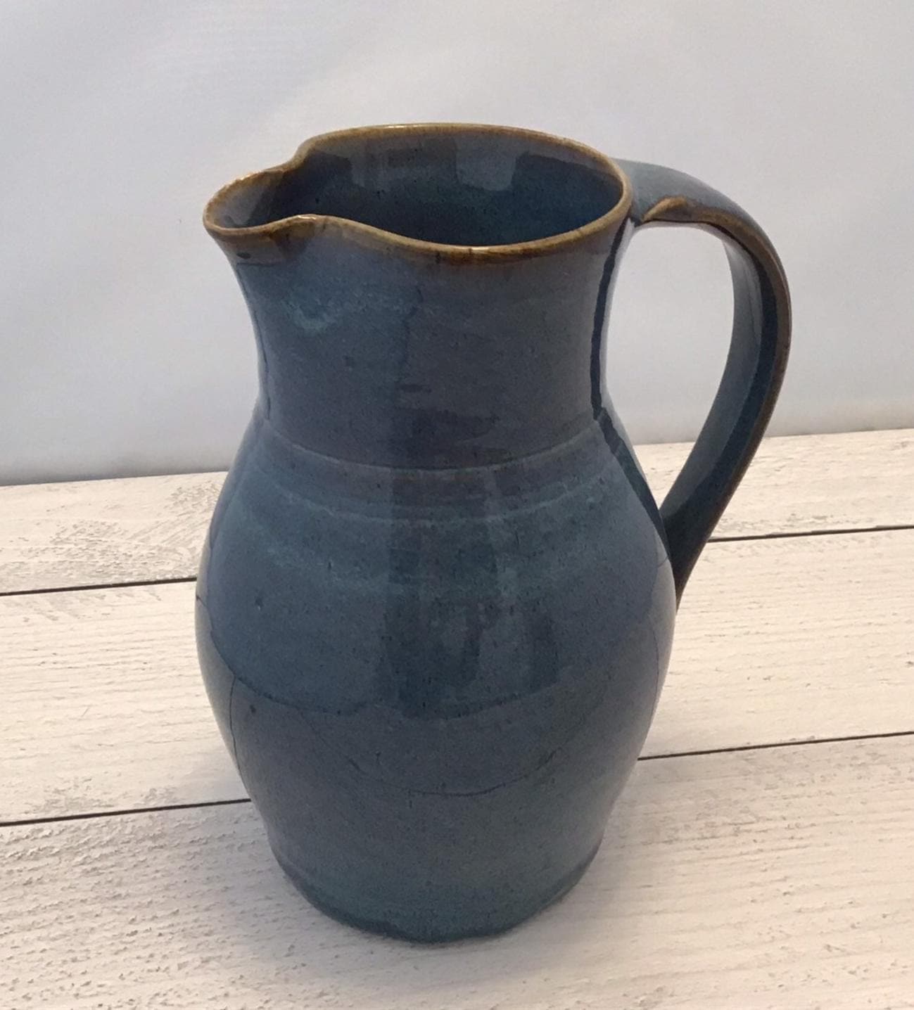 Handmade Pottery Pitcher-Twilight-45-ounce ceramic pitcher-hand-thrown stoneware beverage pitcher