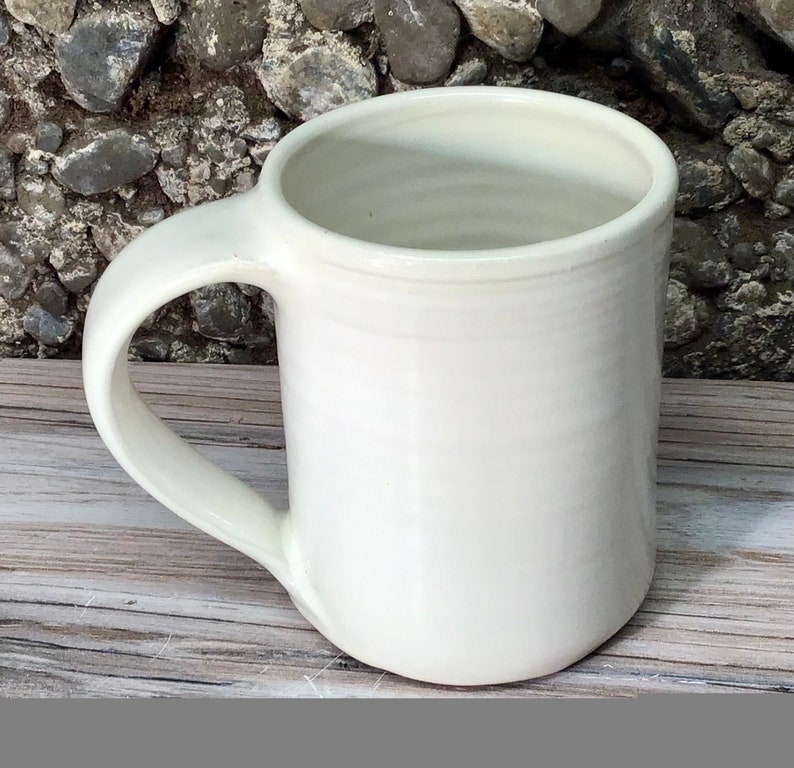 Large Handmade Ceramic Mugivory Hand Thrown 14ounce Stoneware Pottery