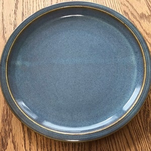 Set of 4 Dinner Plates-handmade pottery dinnerware set of 4-dinner plates-Twilight Blue--handmade ceramic dishware--stoneware dinner plates
