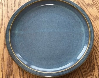 Set of 4 Dinner Plates-handmade pottery dinnerware set of 4-dinner plates-Twilight Blue--handmade ceramic dishware--stoneware dinner plates