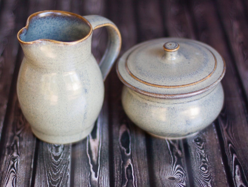 Creamer and Sugar Set Ceramic Pottery Cream and Sugar Set Etsy