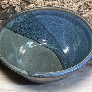 Handmade Pottery 9" Serving Bowl--Slate Twilight--8 cup Stoneware Bowl