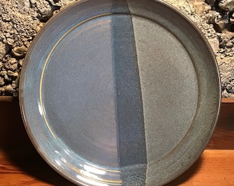 Handmade Pottery Platter--13” Ceramic Platter--Slate Twilight--Ceramic Serving Platter