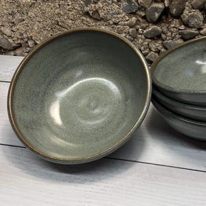 Set of 2 handmade ceramic soup or cereal bowl--Handmade pottery 2 cup serving bowls--hand thrown stoneware bowls--Slate Glaze-soup or cereal