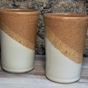 Choose Your Glaze--Handmade Pottery Tumbler Cups--Set of 2 tumblers--Ceramic Tumbler Drink Set--16 oz Handmade Stoneware pottery cups