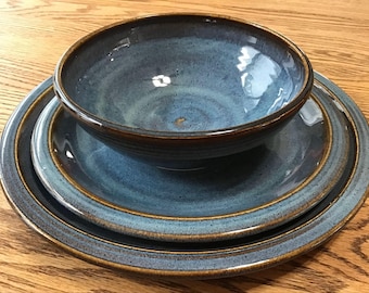 Hand-Thrown Stoneware Dinnerware Set for 8--Choose Your Glaze
