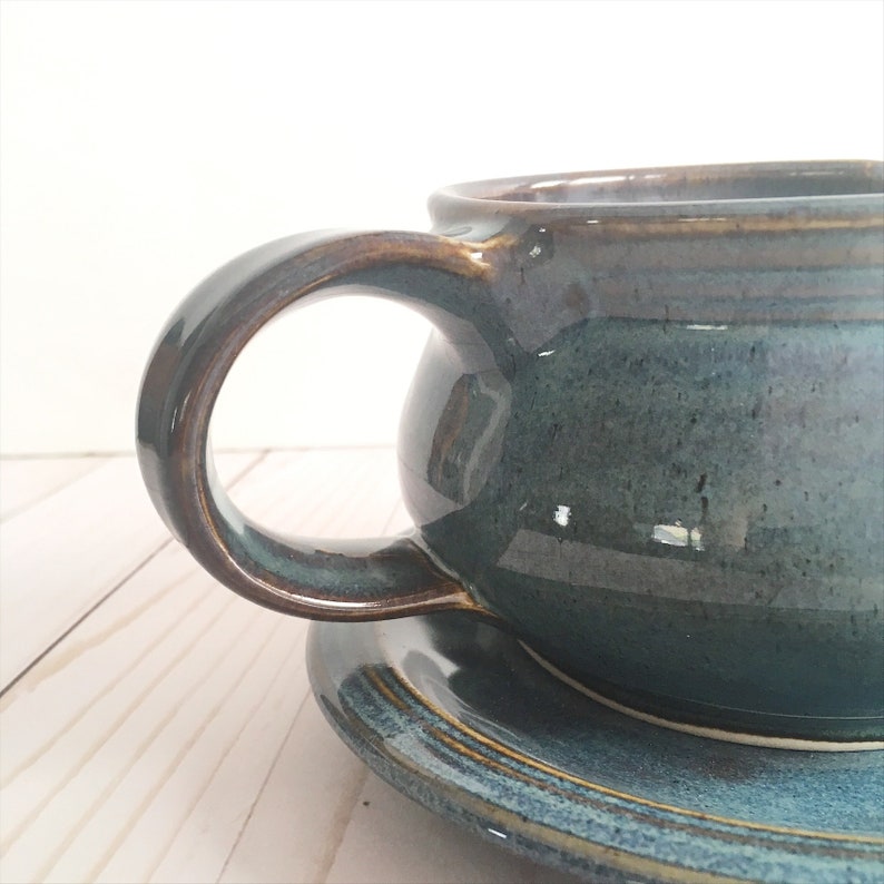 Gravy Boat Handmade Ceramic Gravy Boat With Serving Plate Etsy