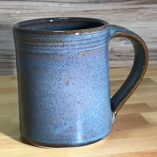 Large Ceramic Mug--handmade pottery coffee/tea mug--Twilight--14+ ounce hand thrown stoneware--hot or cold beverages--hot or cold beverages