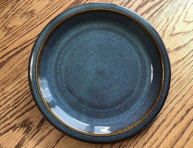 Set of 4 Dinner Plates-handmade pottery dinnerware set of 4-dinner plates-Twilight Bluehandmade ceramic dishwarestoneware dinner plates image 3