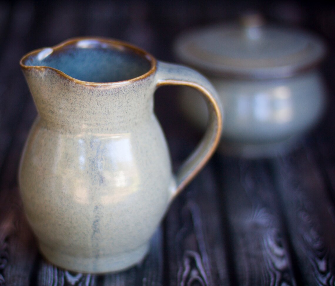Creamer and Sugar Set Ceramic Pottery Cream and Sugar Set Etsy