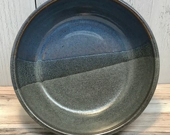 Handmade Pottery Pasta Bowl--Slate/Twilight--Ceramic 8" Wide Serving Bowl--5-cup Stoneware Bowl