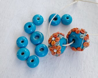 WITCHES BREW Handmade Lampwork Beads Halloween Spooks Shapes Whimsical Set of 17