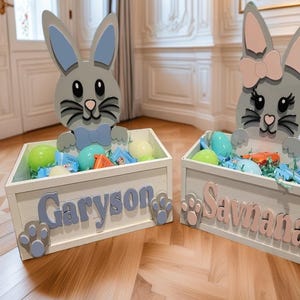 Uovo di Pasqua personalizzato, decorazione porta crema, coniglietto, dolcetto, regalo per caccia al tesoro, bambino, ragazza, coniglio verde o rosa