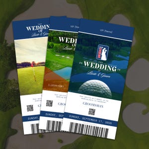 Biglietto da golf per la proposta di matrimonio personalizzata