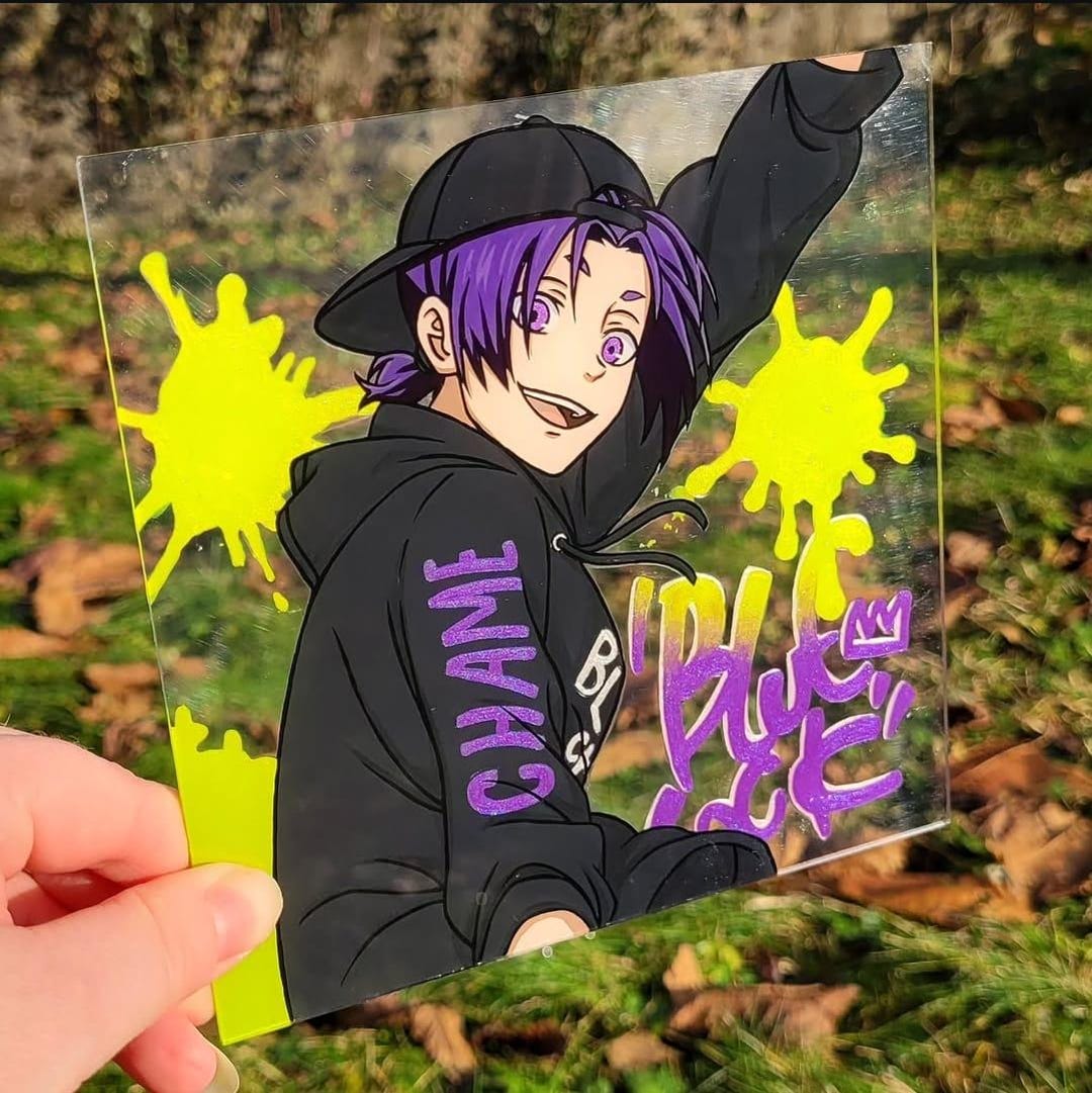 Blue Lock Reo Mikage Glass Painting Glass Painting Anime Manga