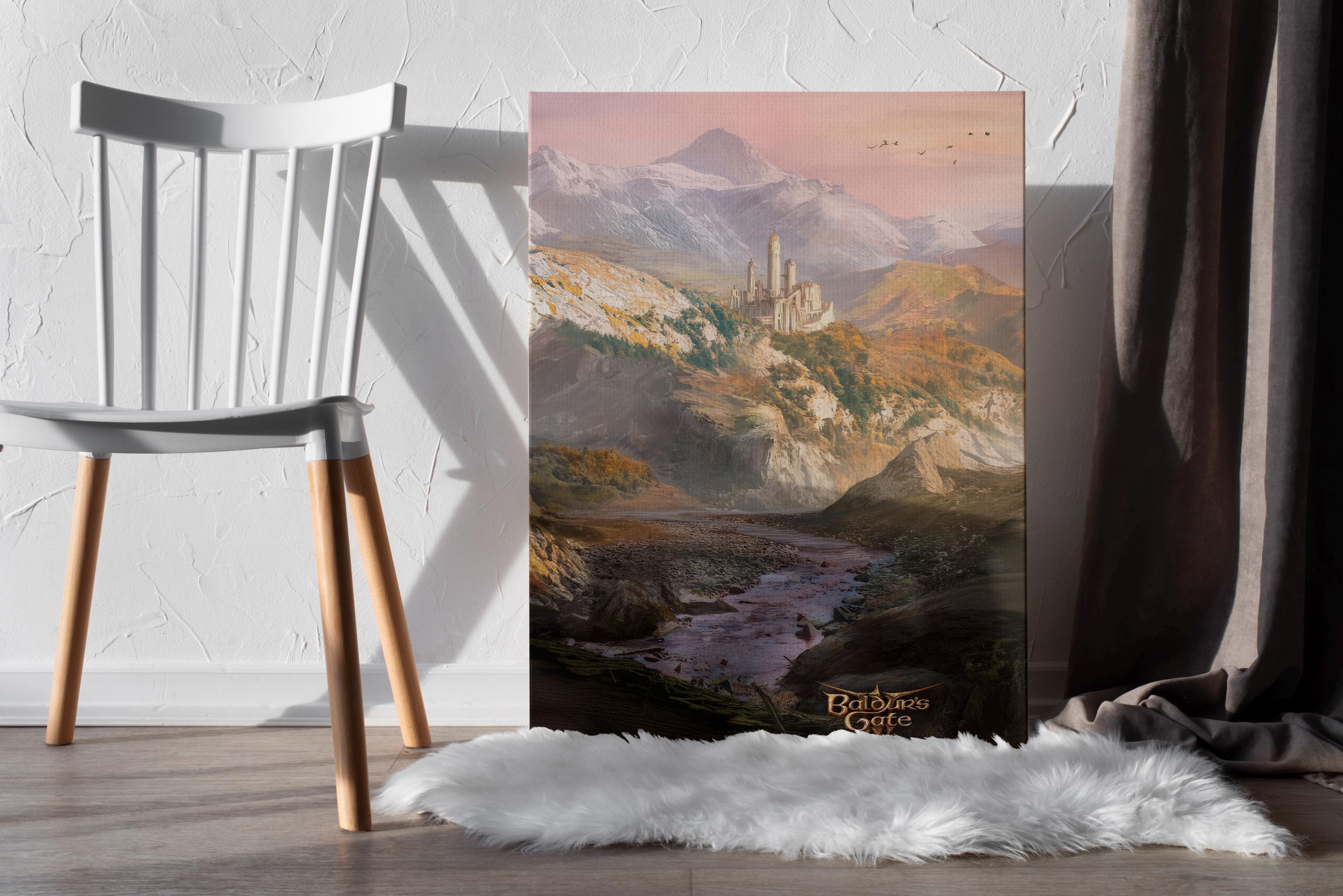 Baldur's Gate 3 Fantasy Art Print, Epic Castle Landscape Poster, RPG ...