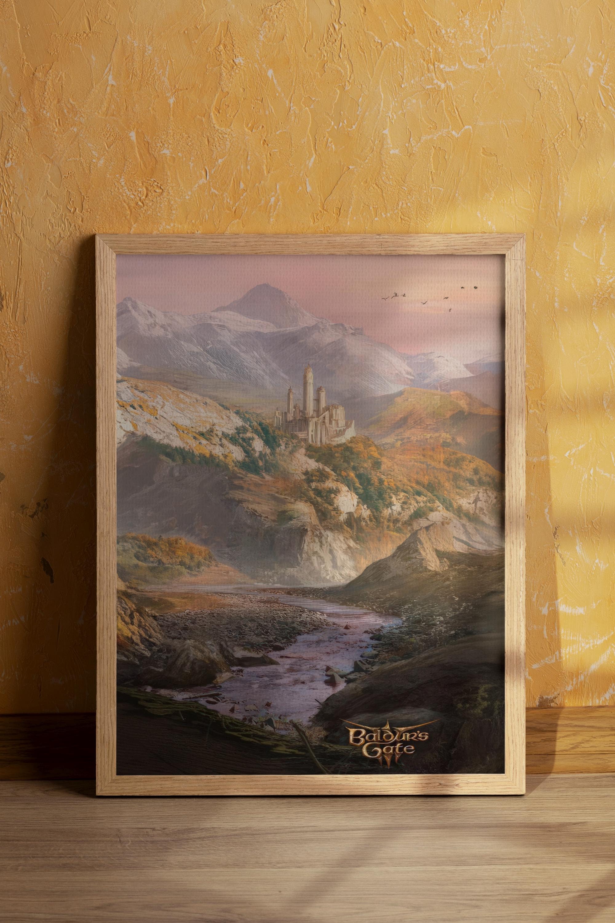 Baldur's Gate 3 Fantasy Art Print, Epic Castle Landscape Poster, RPG ...