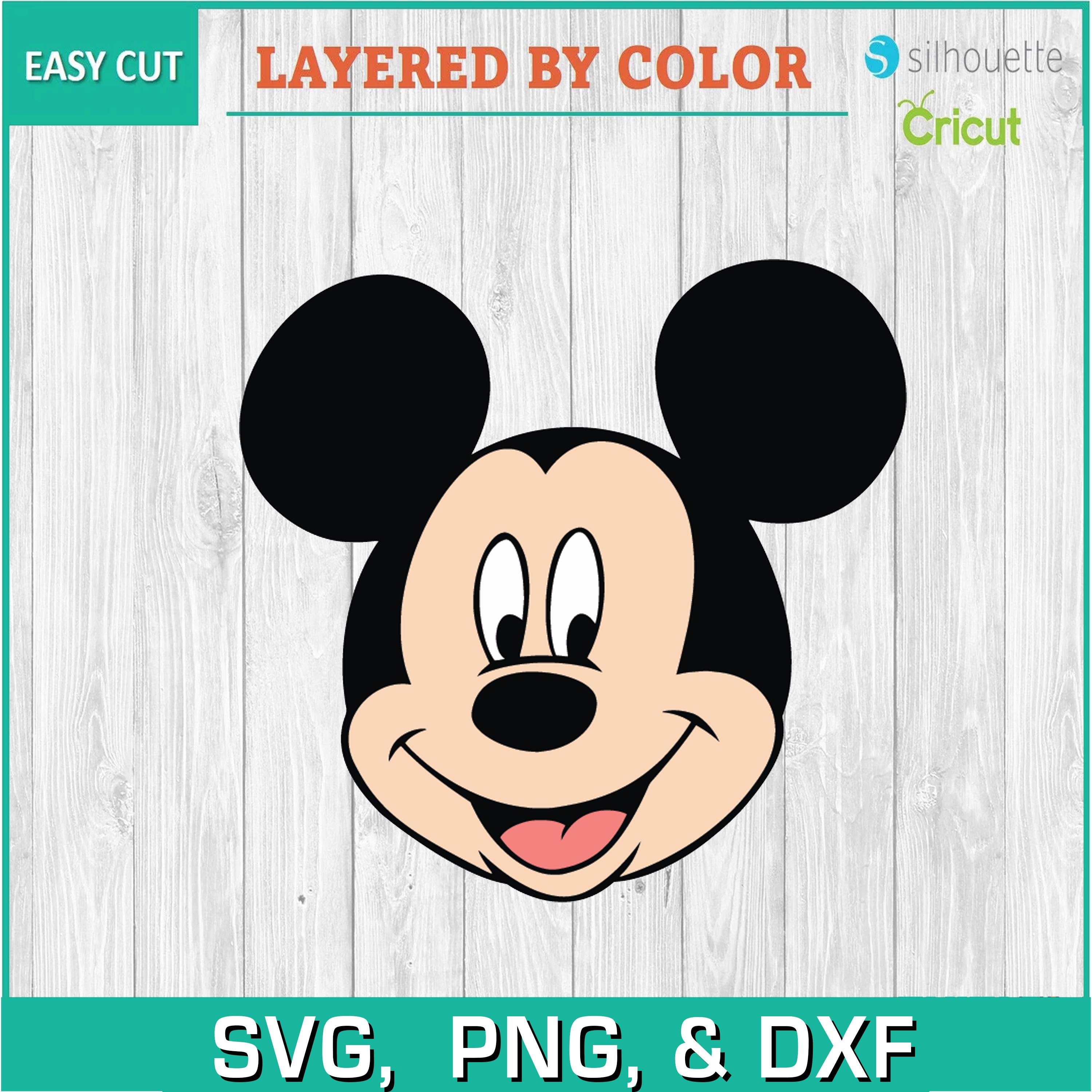 Mickey Head, Mickey - Silhouettes Digital Download, SVG, PNG, DXF ...