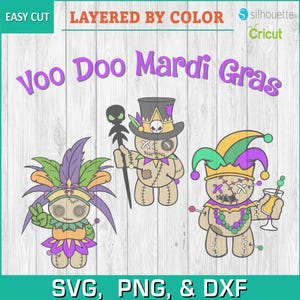 Poupée Voo Doo, Voo Doo, Mardi Gras, Big Easy - téléchargement numérique de silhouettes, SVG, PNG, Cricut, Silhouette, fichier de coupe, téléchargement vectoriel