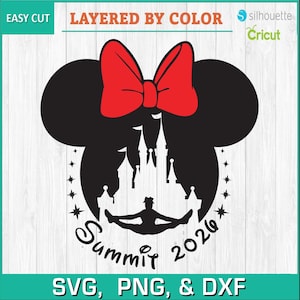 Summit 2026 Minnie Bow Cheer Jump Cut File – SVG | PNG | DXF