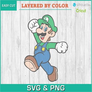 Mario, Luigi, Videospiele, Game Boy - Silhouetten digitaler Download, SVG, PNG, Cricut, Silhouette, Schnittdatei, Vektordatei sofort Download