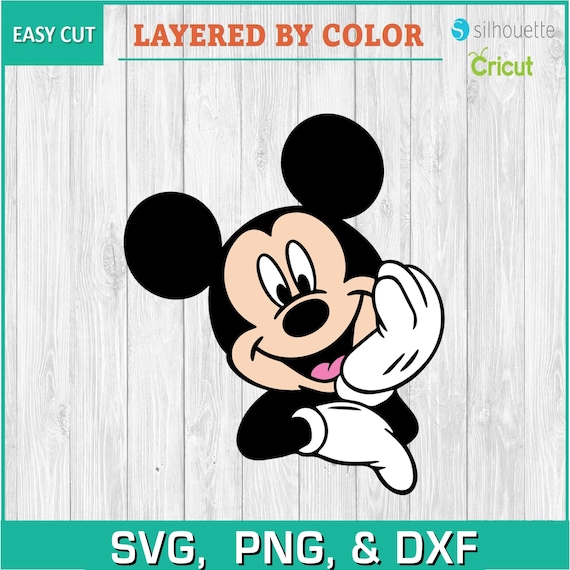 座っているミッキー、ミッキー、横向きのミッキー - シルエット