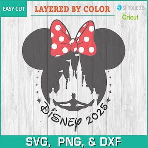 2025 Cheer Worlds, Cheer Summit, Nationals, Magic Castle, Cheer Leader, Minnie - Silhouette Download, SVG, PNG, DXF, Cricut, Silhouette